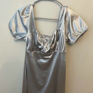 Grey flow dress